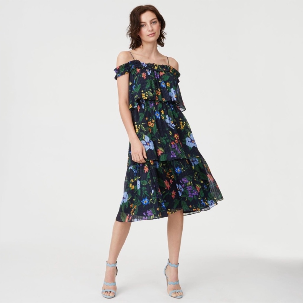 Club Monaco Lonti Tiered Silk Dress